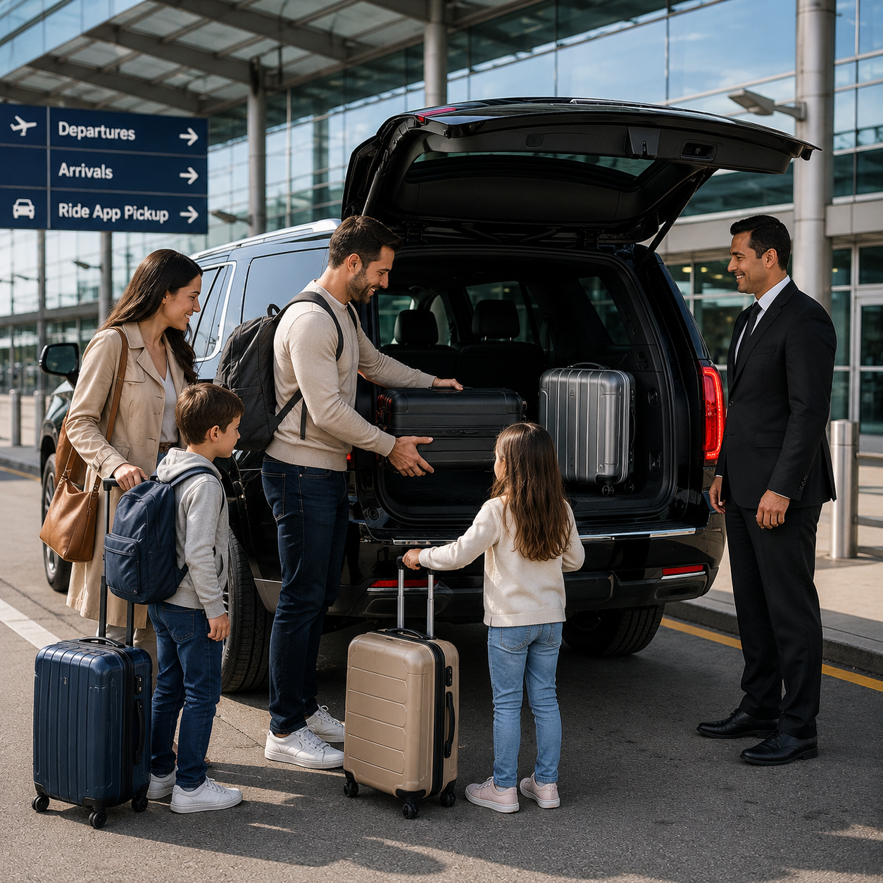 Airport pickups and drop-offs