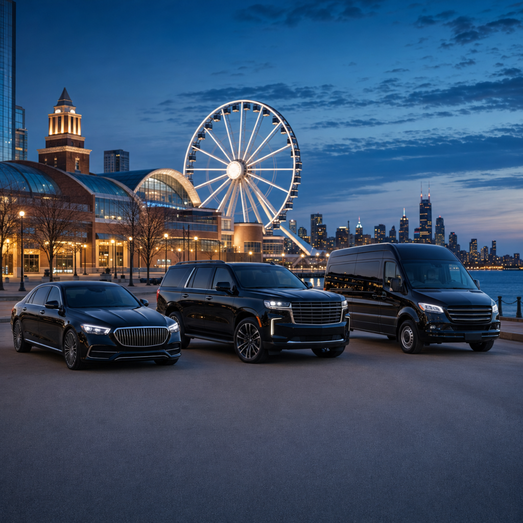 Professional chauffeur providing corporate transportation in Chicago